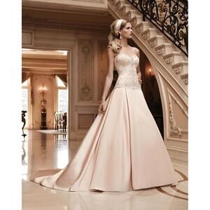 Casablanca Bridal Gown wedding Hollywood Glamour Style 2123 NEW NWT sz 14